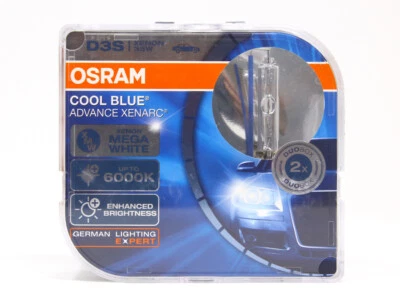 Like new! Genuine D3S OSRAM GERMANY 6000K Cool Blue Advance HID Xenon Bulbs 35W - Image 1 of 4