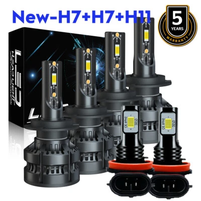 For Hyundai Sonata 2011 2012-2014 bright LED Headlight Bulbs+Fog Light Combo Kit - Image 1 of 4