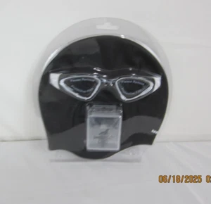 Paquete combinado de gafas de natación y gorras de natación para adultos Sealbuddy correa ajustable UV - Imagen 1 de 11