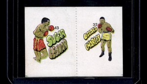 #6856 SUGAR RAY LEONARD, EZZARD CHARLES Rare 1985 Cromos De Boxeo Boxing Card