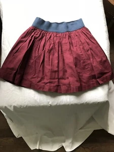 abercrombie Girls M Burgundy Cotton Skirt With Navy Elastic Band - Picture 1 of 7