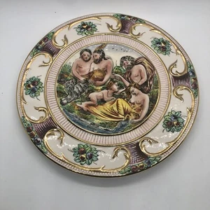 Capodimonte Plate Vintage 8 1/2" diameter wall hanging  Home Decor Made In Italy - Picture 1 of 18
