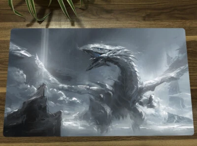 YGO Blue-Eyes White Dragon Playmat TCG CCG Mat Trading Card Game Mat Gift - Image 1 of 4