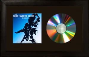 Marco de pantalla de CD individual 7x12 - Marco negro de 1" - Montaje en pared - Música coleccionable - Imagen 1 de 15