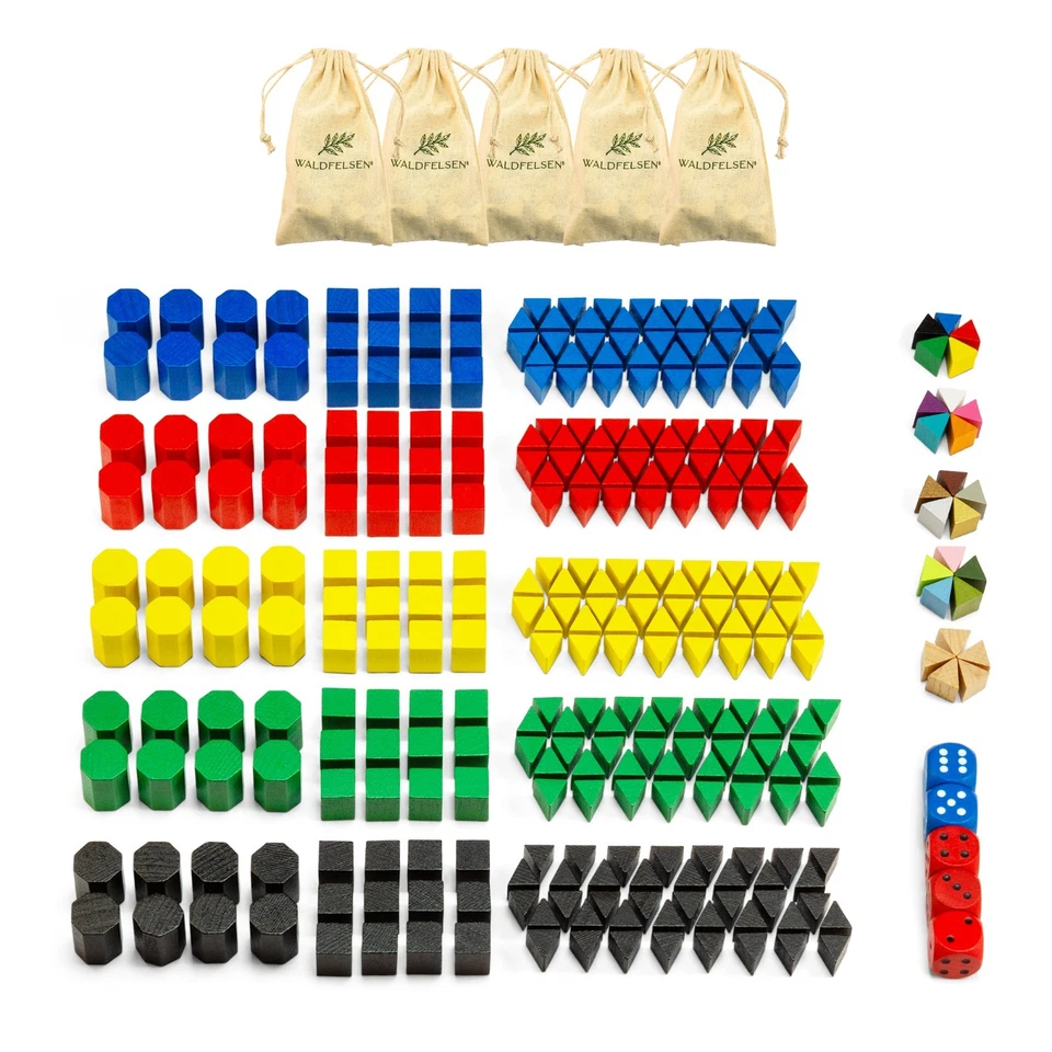 5 Sätze Risiko Holzfiguren 300 Spielfiguren Set 5 Spieler Infanterie aus Holz - Bild 1 von 1