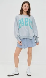 Sudadera Free People We The Free Graphic Camden PARÍS Para Mujer Talla Mediana Nueva Con Etiquetas - Imagen 1 de 12
