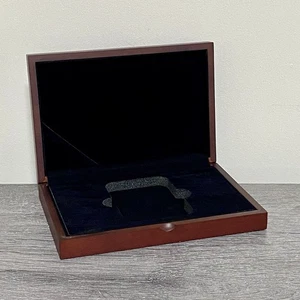 Small Wooden Coin Presentation Box Coins Crowns Storage Matt Wood Hinged Lid - Picture 1 of 12