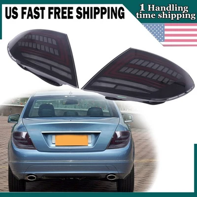 For Mercedes Benz W204 C200 C250 C300 2007 2008 2009-2014 Smoked LED Tail Lights - Image 1 of 4