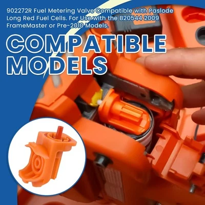 Nueva válvula dosificadora 902272R roja - una pieza se adapta a marcos de celdas de combustible naranja Paslode Foto 1 de 4
