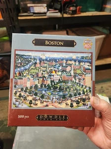 Dowdle Volkskunst Meisterstücke Boston 500-teiliges Puzzle. 15x21 - Neu in versiegelter Verpackung - Bild 1 von 3