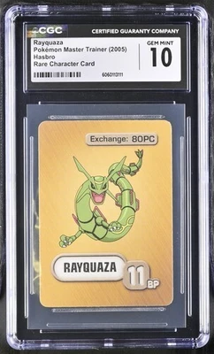 CGC 10 GEM MINT Rayquaza Hasbro Rare Character Card Pokemon Master Trainer - Image 1 of 2
