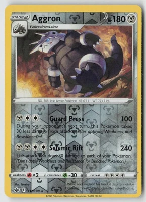 Aggron 111/198 - SWSH06: Chilling Reign Reverse Holo - PTCG - Image 1 of 2