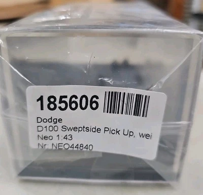 Neo Scale Models, Dodge D100 Pickup Truck. 1/43. See Ad. Box Only (14C) - Image 1 of 4