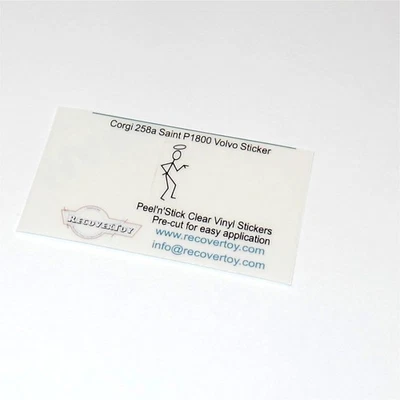 Pegatina figura palo negro Corgi Toys 258 The Saint Volvo Foto 1 de 4