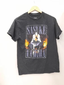 Naruto Unisex Kids Sasuke Uchiha Graphic T-Shirt Black Size M - Picture 1 of 4