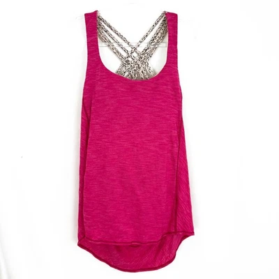 Sutiã LULULEMON Wild Tank 8 urze joias magenta estampa animal anexado em excelente estado usado B79 - Imagem 1 de 4