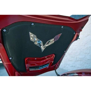 Insignia de capó ACC para Corvette C7 2014-19-ino inoxidable/pulido/cepillado/se adapta a almohadilla OEM - Imagen 1 de 6