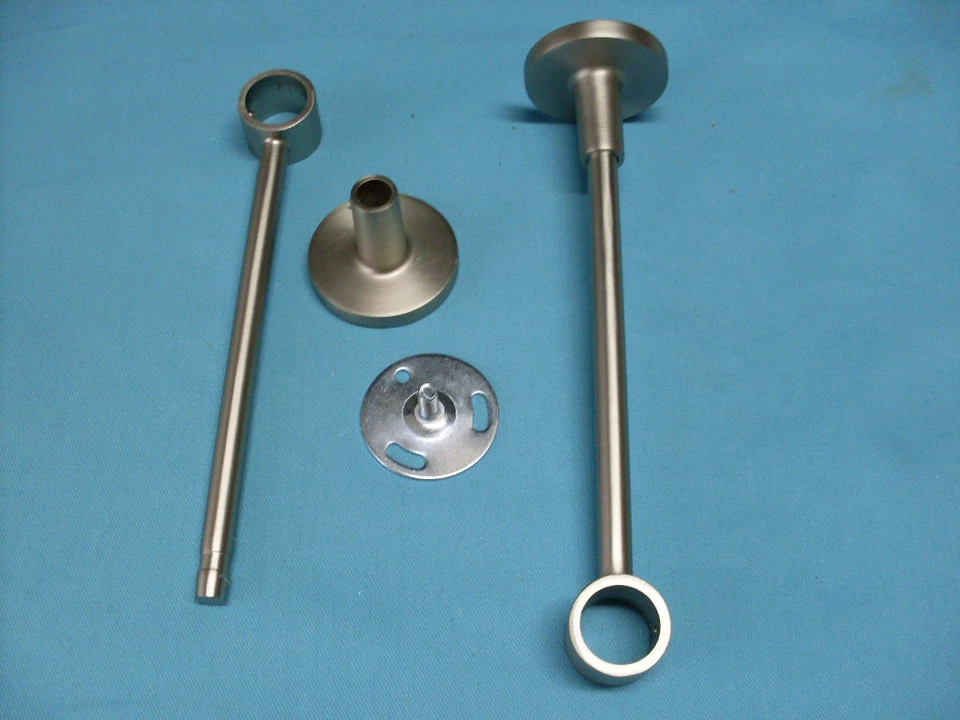 SUPPORTO PER BASTONE TENDA A PARETE FINITURA ACCIAIO SATINATO LINEA EASY - Immagine 1 di 1