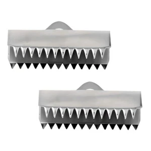 Stainless Steel Ribbon Crimp Ends 20mm 20pcs - Picture 1 of 1