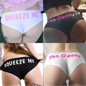 Sexy Lindo Letras Bajo Medio Niño Bragas Divertidas Traviesas Ropa Interior Calzoncillos - Imagen 1 de 14