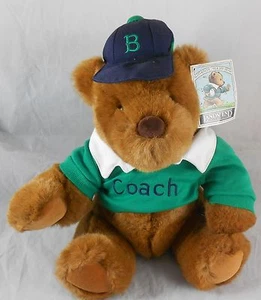 Vintage Lands End Coach Paul Bear Rugby Gund Plush Teddy 1991 Hat - Picture 1 of 8
