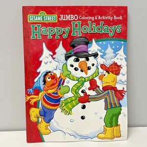 Sesame Street Jumbo Coloring Book 2007 Happy Holidays Bert Ernie Cookie Monster - Bild 1 von 2