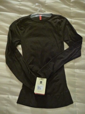 NUEVO CON ETIQUETAS SPANX ON Top & In Control Clásico L/S Cuello Redondo Top 977 Ret. $98 Difícil de Encontrar Foto 1 de 4
