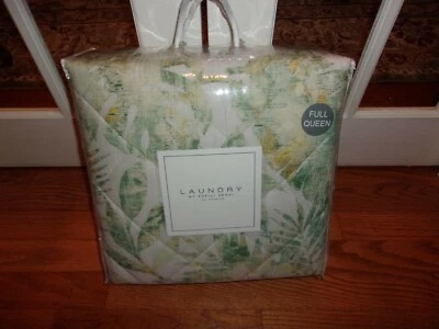 NIP Laundry by Shelli Segal Pomona Beige Tropical Full/Queen Quilt Set 3pc - Image 1 of 3