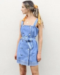 C/MEO COLLECTIVE blue denim overalls dress Size: XS - Bild 1 von 7