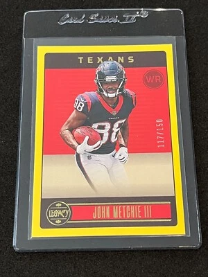 2023 Panini Legacy Football John Metchie III Yellow 117/150 #38 - Houston Texans - Image 1 of 2