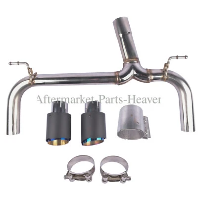 Silenciador de escape traseiro eixo carbono queima azul para BMW F30 F32 335i 435i 12-16 - Imagem 1 de 4