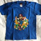 New Youth Boys Nintendo T Shirt tshirt Super Mario with Power Ups Blue S M L XL