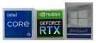 Core i5 11Gen sticker + Geforce RTX sticker + Win 10 Sticker ( New & Genuine )