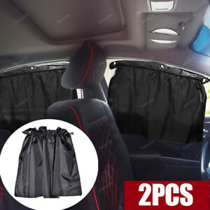 2pcs Car Sun Shade Side Window Curtain UV Protection Universal Car Accessories