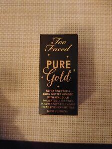 Too Faced Pure Gold Ultra Fine Face & Body Glitter Highlighter - With Real Gold!