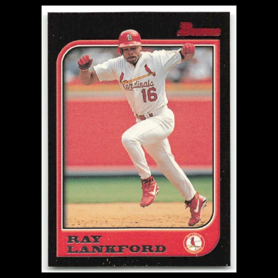 Ray Lankford #33 1997 Bowman St. Louis Cardinals Baseball Card MLB NM - Image 1 of 3