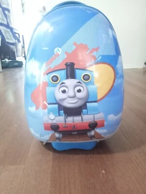 mala infantil, Tomas o trem, azul, estojo rígido, rodas e alça  - Imagem 1 de 4