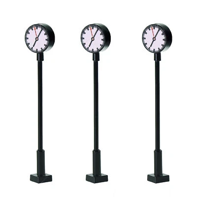 3pcs Model Railway N Scale Lights 1:160 Platform Clock Track Lamp LQS62N - Image 1 of 4