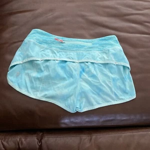 IVIVVA Lululemon Girls Run 14 Blue Lined Speedy Shorts Tie Dye Marble Print - Picture 1 of 8