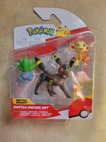 Pokemon Battle Action Figure 3 Pack Set Oddish Umbrein Chimchar  New Cover