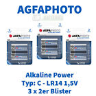 3 x 2er Blister AgfaPhoto Batterien Baby C R14 1,5V Batterien Baby C 2014
