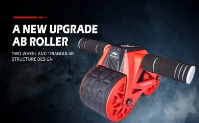 LEIKEFITNESS Wheel Roller Automatic Rebound with Knee Pad Mat,Core Muscle Ab Trainer with Int