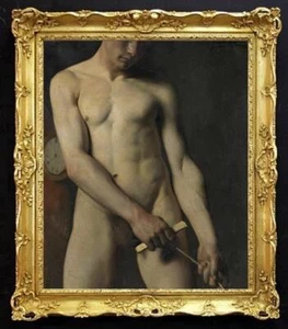 Handmade original Oil Painting art Male Men boy on canvas 24"x30" - Picture 1 of 2