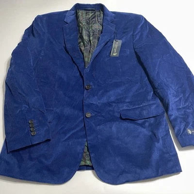 Blazer US Polo Assn para Hombres 44L Pana Abrigo Deportivo Azul Real 2 Botones Nuevo con Etiquetas Foto 1 de 4