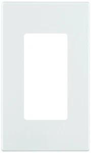 1-Gang Decora Plus Screwless Wall Plate, 80301-SW, White - Bild 1 von 2