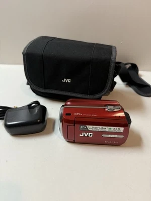 JVC Everio G Series 45X Zoom Camcorder. 80GB Hard Disk GZ-MG750 -RED Complete - Image 1 of 4