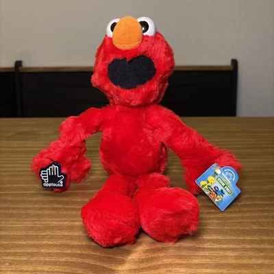 "Felpa de peluche vintage de Elmo Plaza Sésamo, 12"" Applause Jim Henson nueva con etiquetas" Foto 1 de 4