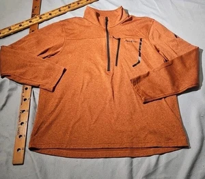 Eddie Bauer First Ascent Sweater Mens XL Orange 1/2 Zip Pullover Outdoor Fleece  - Picture 1 of 13