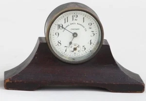 Antike The New Heaven Werbung Foreman Bros Banking Chicago Miniatur Uhr - Bild 1 von 5