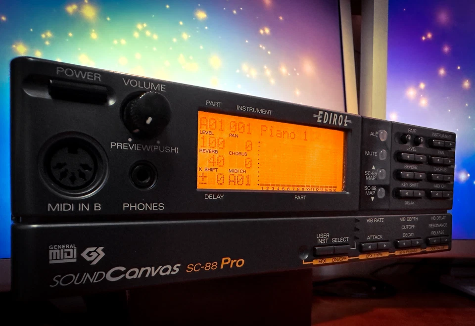 ROLAND SOUND CANVAS MODEL SC-88 PRO 🌈RaRe🌈 Pc Dos Retro Games Midi Module - Image 1 of 4